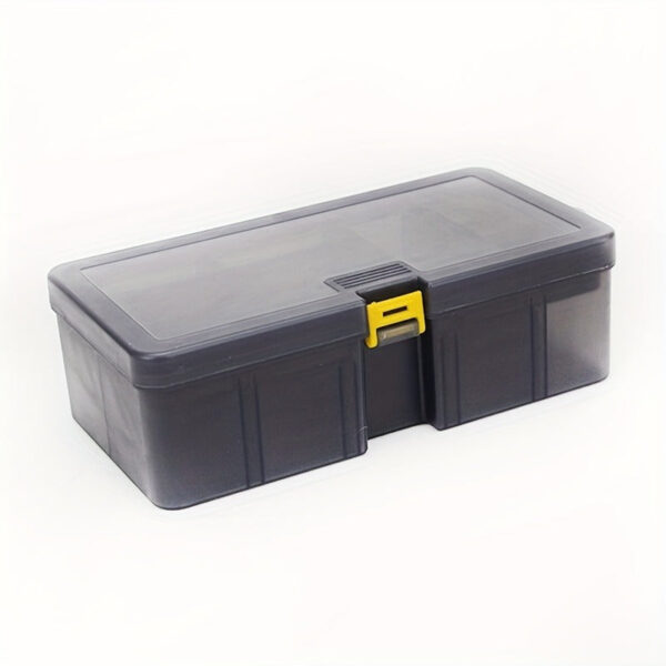 Double-Layer Fishing Tackle Box Durable Plastic Storage with Multiple Compartments