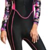 Women's Full Body Wetsuit Surfing Diving Suit Scuba Dive Skin Rash Guard One Piece Long Sleeve Zip Quick Dry Sunsuit