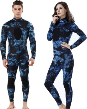 Unisex Neoprene 3mm Scuba Diving Suit One Piece Mens Camo Full Body Spearfishing Wetsuit