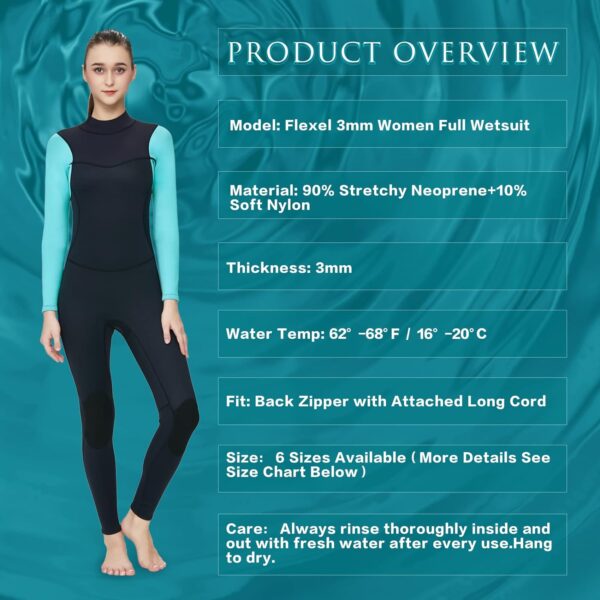 3mm Wetsuit Men and Women,Neoprene Wetsuit for Men and Women Keep Warm in Cold Water Wetsuit Women 3/2mm Womens Wetsuit Thermal Neoprene Diving Suit Windproof Surfing Suit Scuba Suit Women 3mm