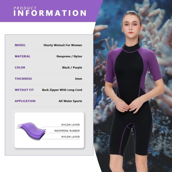Mens Shorty Wetsuit,2mm Short Wetsuit for Men in Cold Water Shory Sleeve Wetsuit Kayaking Snorkeling Paddle Boarding