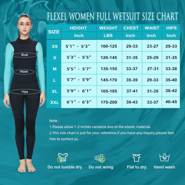 3mm Wetsuit Men and Women,Neoprene Wetsuit for Men and Women Keep Warm in Cold Water Wetsuit Women 3/2mm Womens Wetsuit Thermal Neoprene Diving Suit Windproof Surfing Suit Scuba Suit Women 3mm