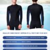 Men Wetsuit Neoprene Wet Suits Womens 3mm Full Body Long Sleeves Front Zipper Swimsuit for Scuba Diving Swimming Surfing Adult in Cold Water
