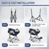 Hammock Camping Chair Folding Chair with Adjustable Footrest, Backrest, and Cup Holder