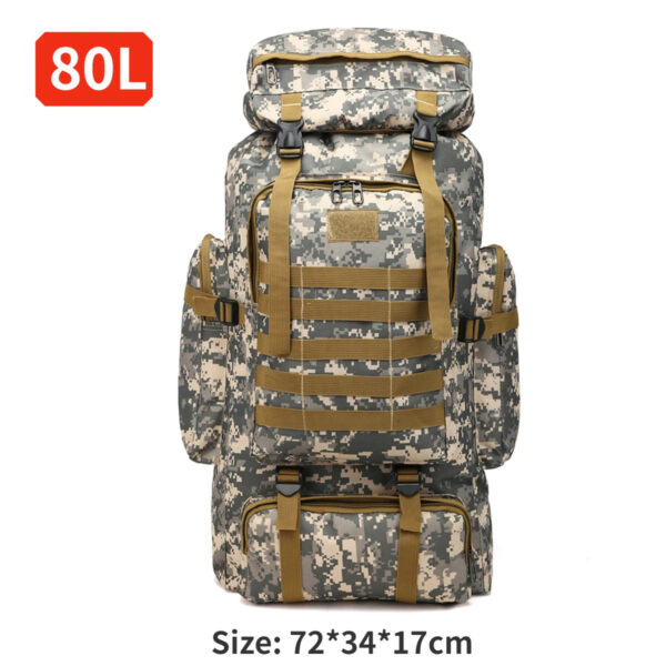 80L Tactical Backpack 600D Oxford Cloth Waterproof Trekking Fishing Hunting Bag Molle Backpack Outdoor Sport Military Rucksacks