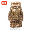 80L Tactical Backpack 600D Oxford Cloth Waterproof Trekking Fishing Hunting Bag Molle Backpack Outdoor Sport Military Rucksacks