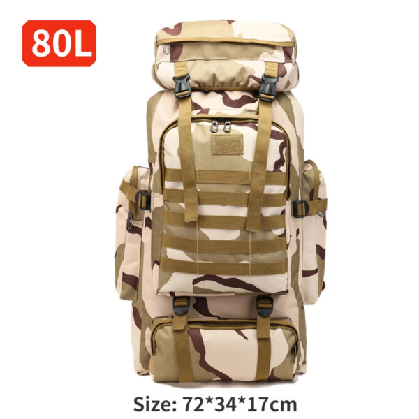 80L Tactical Backpack 600D Oxford Cloth Waterproof Trekking Fishing Hunting Bag Molle Backpack Outdoor Sport Military Rucksacks