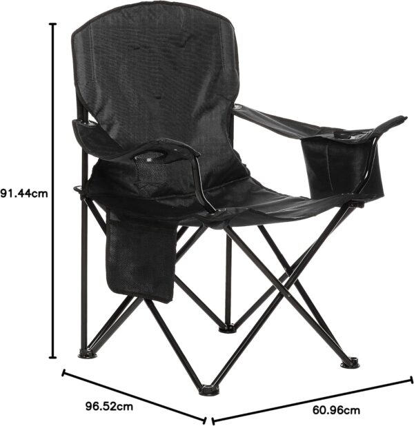 Camping Chair Large, Mesh Back, Portable Folding Chair with Cup Holder, Heavy Duty for Outdoor Events