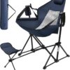 Hammock Camping Chair Folding Chair with Adjustable Footrest, Backrest, and Cup Holder