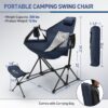 Hammock Camping Chair Folding Chair with Adjustable Footrest, Backrest, and Cup Holder