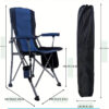 Folding Fishing Chair Portable Recliner with Side Pocket, Lightweight and Durable for Camping, Beach, and Outdoor Adventures