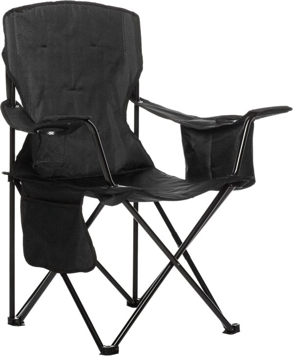 Camping Chair Large, Mesh Back, Portable Folding Chair with Cup Holder, Heavy Duty for Outdoor Events