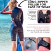 Women's Limestone Neoprene Wetsuit Shorty Wet Suits for Women in Cold Water Long-Sleeve Half Leg Water Suits Springsuit for Scuba Diving Surfing Kayaking Canoeing Snorkeling Swimming - 2.0mm