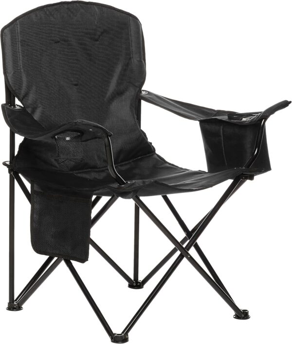 Camping Chair Large, Mesh Back, Portable Folding Chair with Cup Holder, Heavy Duty for Outdoor Events