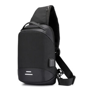 Chest bag USB charge shoulder bag men messenger bags male waterproof sling chest bag boy travel bagpack men cross body bags