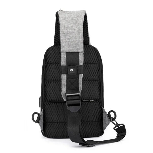 Chest bag USB charge shoulder bag men messenger bags male waterproof sling chest bag boy travel bagpack men cross body bags