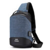 Chest bag USB charge shoulder bag men messenger bags male waterproof sling chest bag boy travel bagpack men cross body bags
