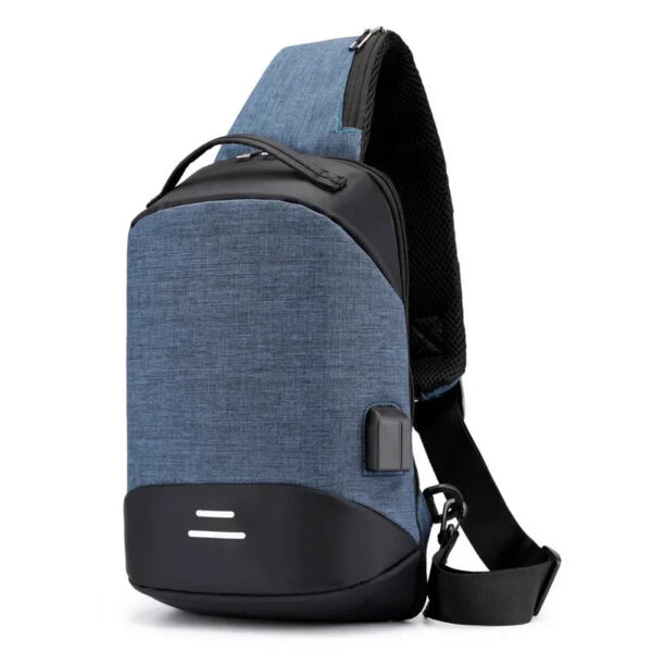 Chest bag USB charge shoulder bag men messenger bags male waterproof sling chest bag boy travel bagpack men cross body bags