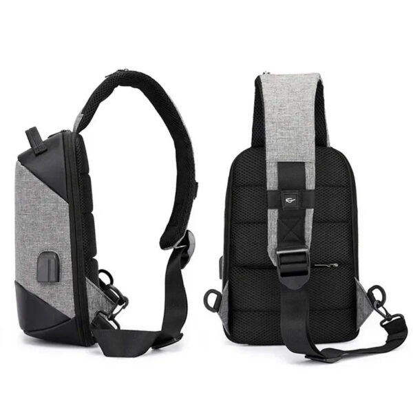 Chest bag USB charge shoulder bag men messenger bags male waterproof sling chest bag boy travel bagpack men cross body bags