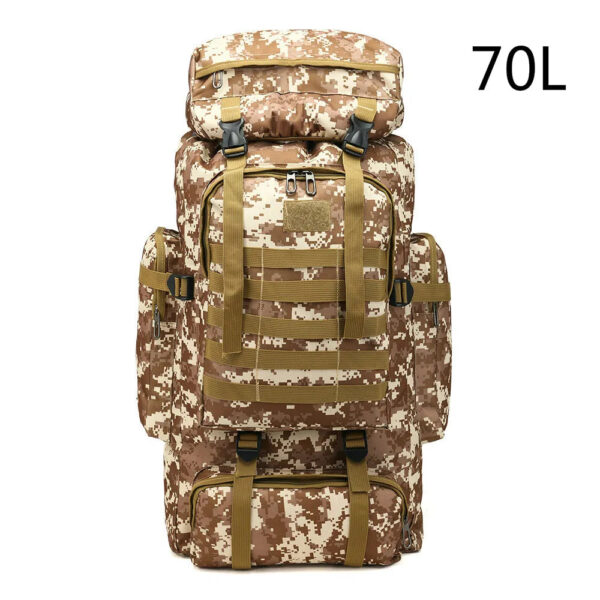 Large Capacity Waterproof Outdoor Camouflage Tactical Backpack Men 70L Military Backpack Travel Backpack for Men Hiking Bag