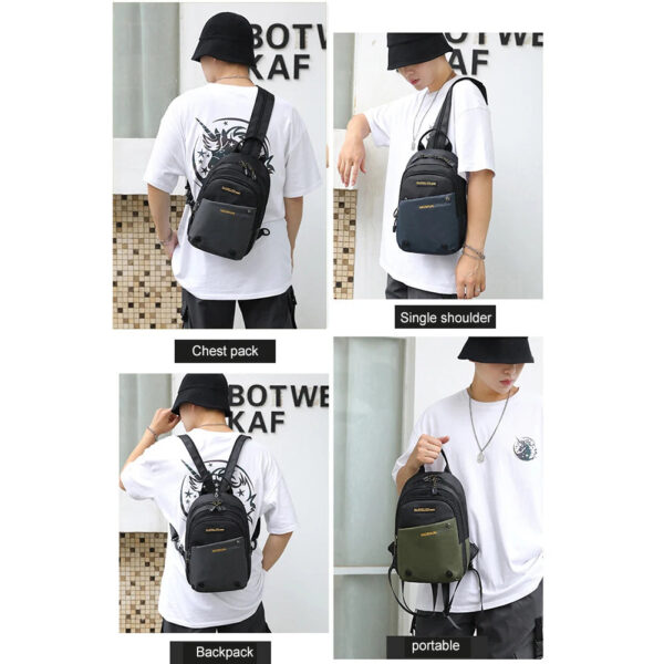 Men Crossbody Chest Bags Anti Theft Men Backpack Portable Backpacks for Hiking Fashion Male School Backpack Travel Backpack