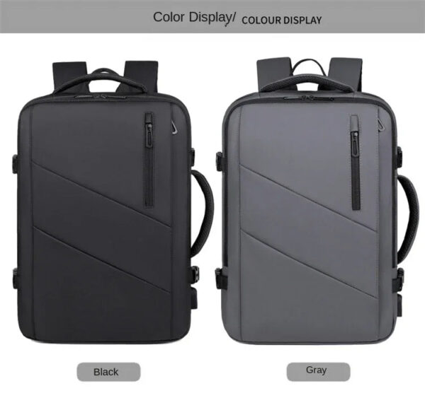 Men Large Capacity Multifunctional Extensible USB Rechargeable Hand-held Bag Men Waterproof Business Travel Computer Backpack