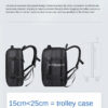 Men Large Capacity Multifunctional Extensible USB Rechargeable Hand-held Bag Men Waterproof Business Travel Computer Backpack