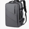 Men Large Capacity Multifunctional Extensible USB Rechargeable Hand-held Bag Men Waterproof Business Travel Computer Backpack