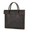 New crazy horse leather handheld briefcase men lightweight handbag vintage business casual computer bag male models