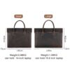 New crazy horse leather handheld briefcase men lightweight handbag vintage business casual computer bag male models