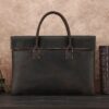 New crazy horse leather handheld briefcase men lightweight handbag vintage business casual computer bag male models