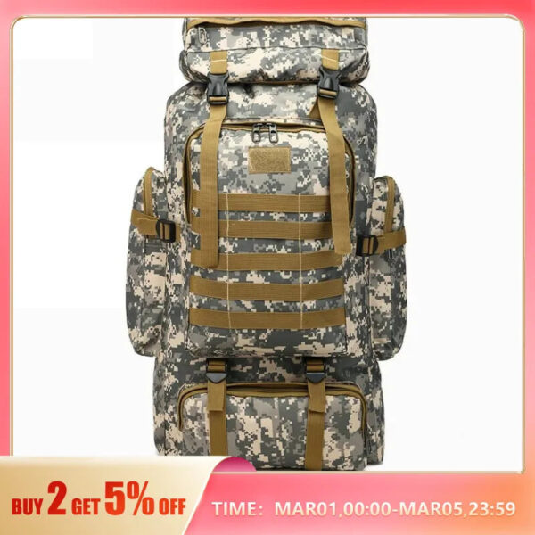 Outdoor Camouflage Backpack Men Large Capacity Waterproof Outdoor Military Backpack Travel Backpack for Men Hiking Bag