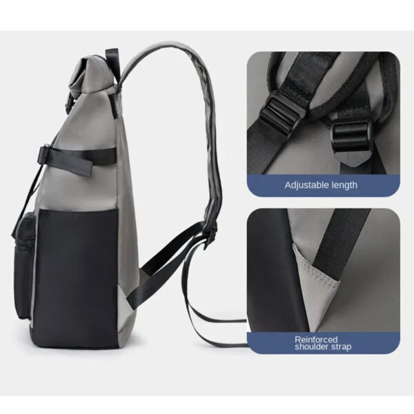 School bag Men's Backpack Waterproof Rollup Backpack Women Travel Expandable USB Charging Large Capacity Laptop Bag Mochilas