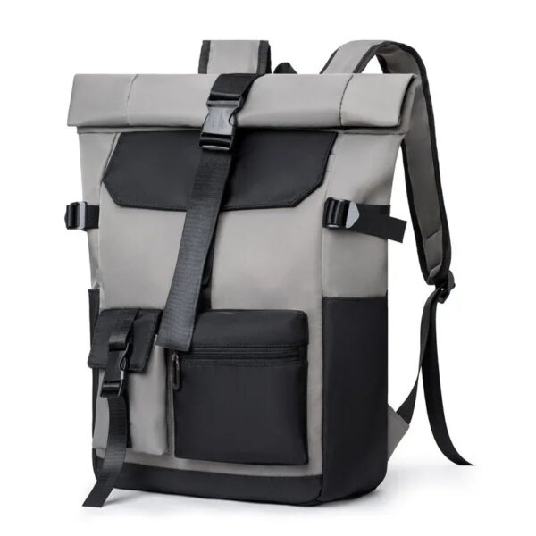 School bag Men's Backpack Waterproof Rollup Backpack Women Travel Expandable USB Charging Large Capacity Laptop Bag Mochilas