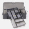 Double-Layer Fishing Tackle Box Durable Plastic Storage with Multiple Compartments
