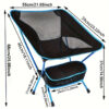 Ultralight Folding Fishing Chair Compact and Durable for Fishing, Camping, and Hiking