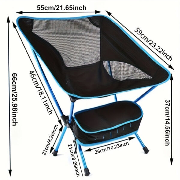 Ultralight Folding Fishing Chair Compact and Durable for Fishing, Camping, and Hiking